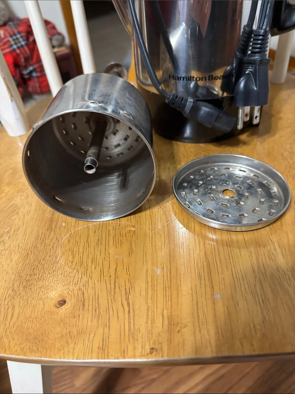 Hamilton Beach Stainless Steel Electric Coffee Percolator with Black Handle